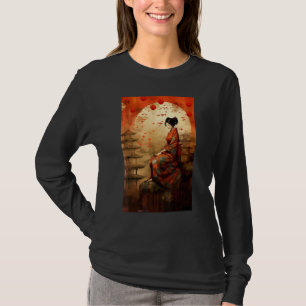 Camiseta Templo Japonês Geisha Espiritualidade