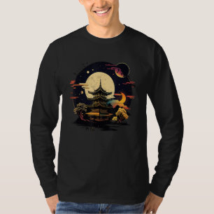 Camiseta Templo Japonês Tóquio Inspirado no Retro Asiático 