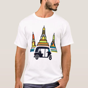 Camiseta Templos Tailandeses E Tuk Tuks