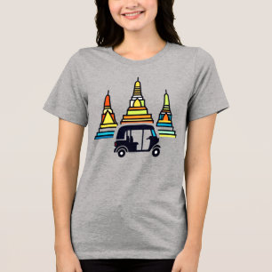 Camiseta Templos Tailandeses E Tuk Tuks