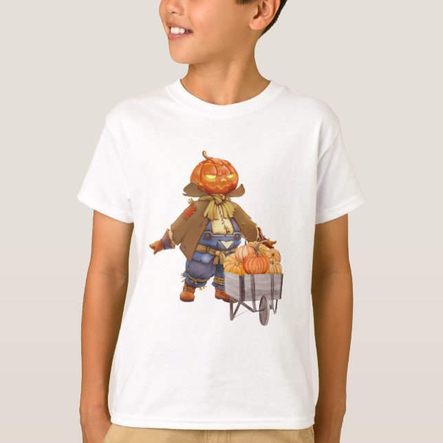 Camiseta tempo assustador feliz (Frente)