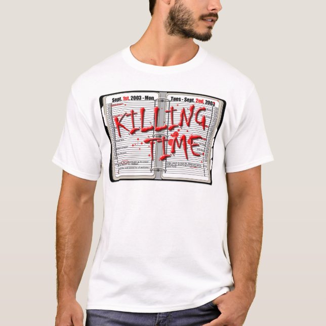 Camiseta Tempo da matança produção do filme de 2 - de 16mm (Frente)