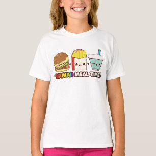 Camiseta Tempo da refeição de Kawaii