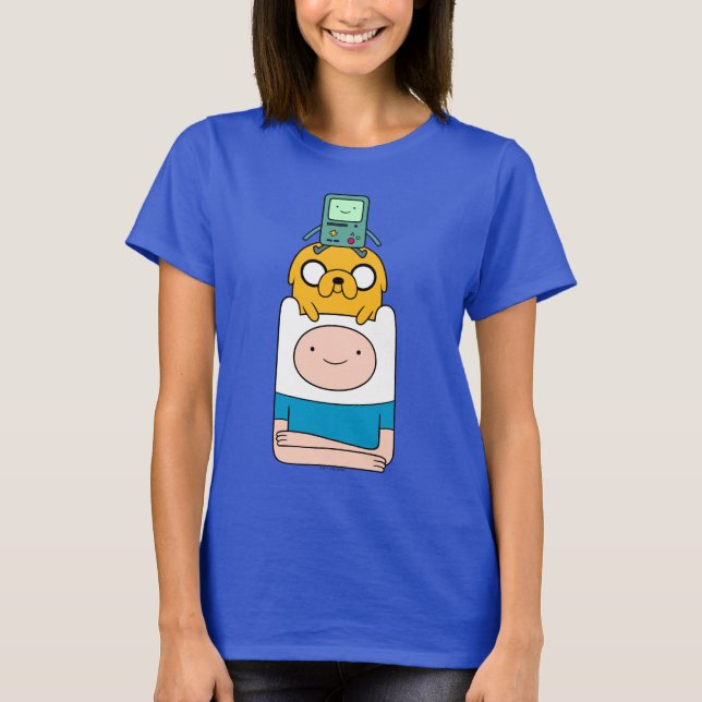 Camiseta Tempo de Aventura | BMO, Jake e Finn (Frente)