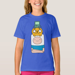 Camiseta Tempo de Aventura   BMO, Jake e Finn