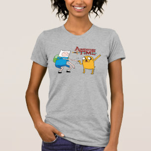 Camiseta Tempo de Aventura   Finn & Jake Fist Bump