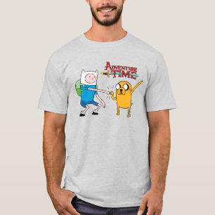 Camiseta Tempo de Aventura   Finn & Jake Fist Bump