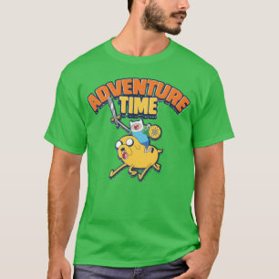 Camiseta Tempo de Aventura   Finn Riding Jake