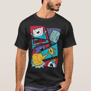 Camiseta Tempo de Aventura   Gráfico do painel de ação