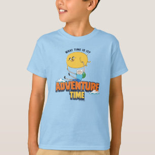 Camiseta Tempo de Aventura   Jake Flutuando Com Finn