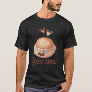 Camiseta tempo de café é tempo de amor engraçado kawaii ami