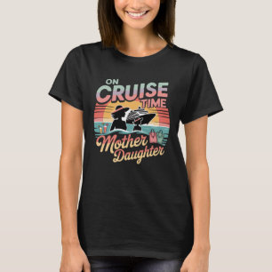 Camiseta Tempo de Cruzeiro Tropical Mãe Filha com Palmeira