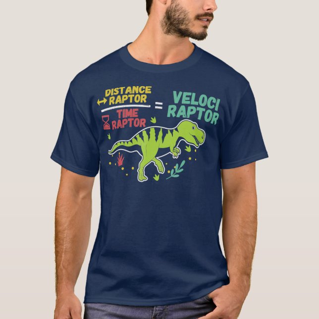 Camiseta Tempo de Distância Igual à Presente do Velocirapto (Frente)