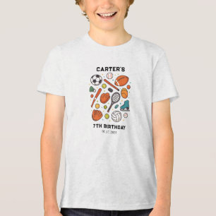 Camiseta Tempo de Jogo Esportivo Aniversário de Todas as Es