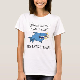 Camiseta Tempo de Latke de Hanukkah/Camiseta Básica Feminin