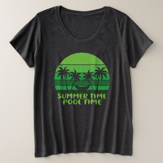 CAMISETA TEMPO DE PISCINA DO VERÃO. (Frente do Design)