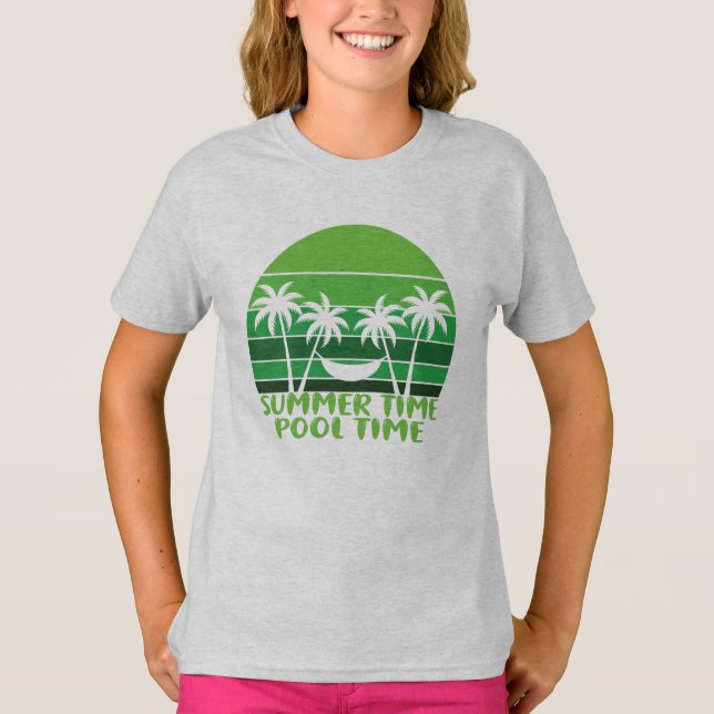CAMISETA TEMPO DE PISCINA DO VERÃO. (Frente)