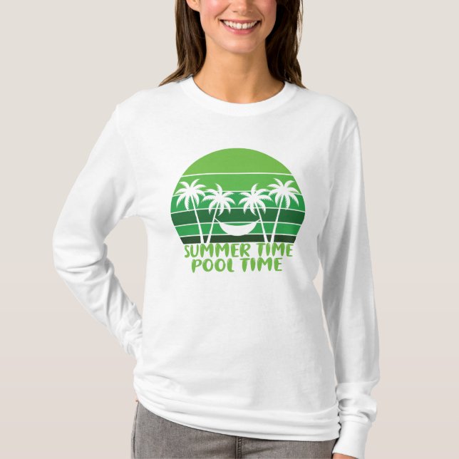CAMISETA TEMPO DE PISCINA DO VERÃO. (Frente)