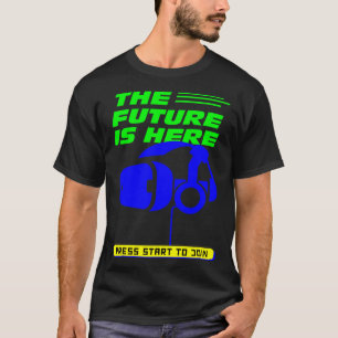 Camiseta Tempo de Realidade Virtual do Jogador de Jogos do 