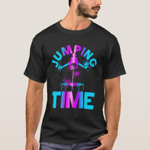Camiseta Tempo de Salto Trampoline Saltando Resistência aos
