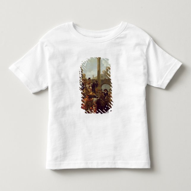 Camiseta Tempo do carnaval em Roma, 1653 (óleo em canvas) (Frente)