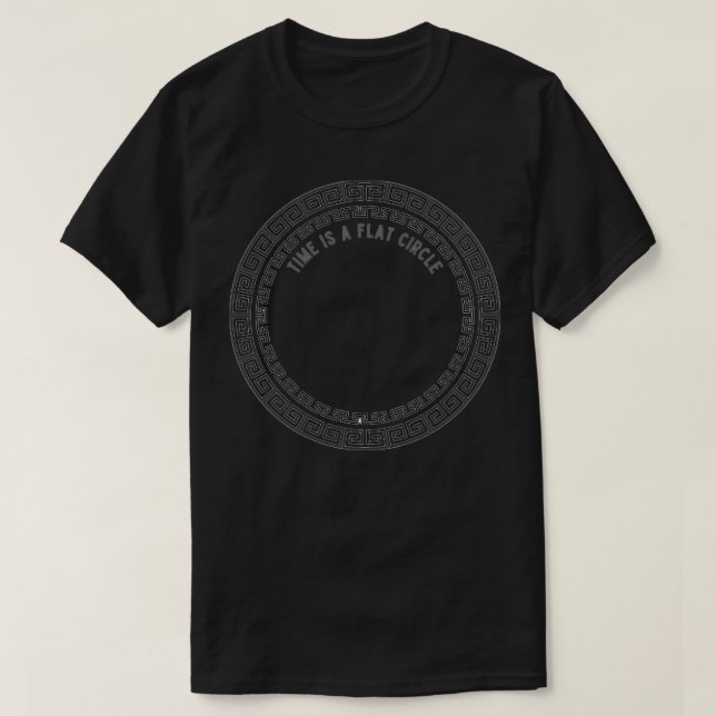 Camiseta tempo é um círculo plano (Frente do Design)