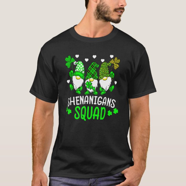Camiseta Tempo Engraçado Para O Dia de São Patrício Esquadr (Frente)