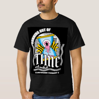 Camiseta Tempo esgotado - Vidraça D com Gráfico de Vidro Oc