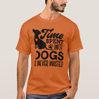 Camiseta Tempo Gasto com a família de amigos Cães