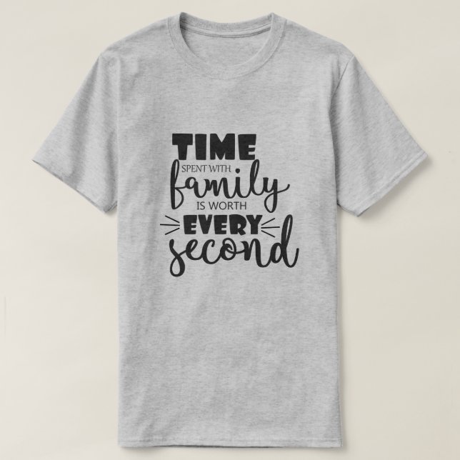 Camiseta Tempo Gasto Com A Família - Reunião Familiar (Frente do Design)