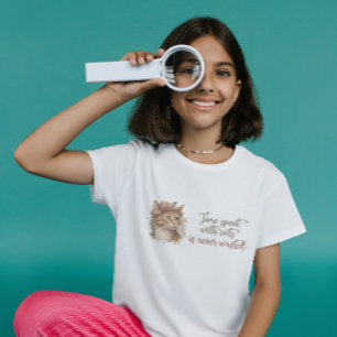 Camiseta Tempo Gasto Com Gatos Cachorros Cachorros Design