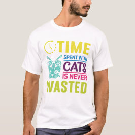 Camiseta Tempo Gasto Com Gatos Nunca Desperdiçados