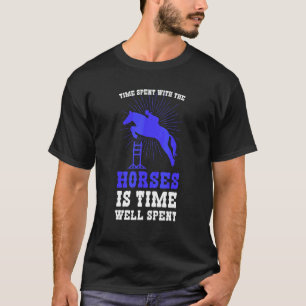 Camiseta Tempo Gasto Com Os Cavalos Montar Cavalo