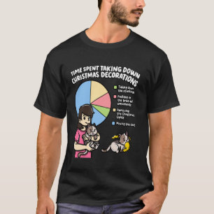 Camiseta Tempo Gasto para Desmontar Gráfico de Natal C