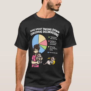 Camiseta Tempo Gasto para Desmontar Gráfico de Natal C