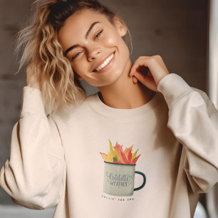 Camiseta Tempo Inativo Cair Cores de Aquarela Folhas de out