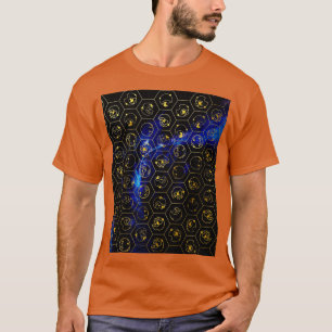 Camiseta Tempo Lorde Alfabeto Azul Gráfico