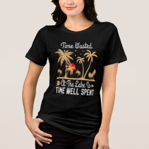 Camiseta Tempo no Lago Significa Surfando ao Pôr do Sol Rel