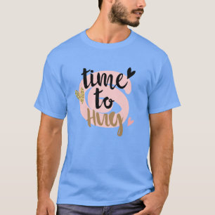 Camiseta Tempo para abraçar Presente Moderno Feliz dia de