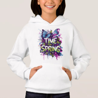 Camiseta Tempo Para Primavera - Raparigas De Corte Do Spray