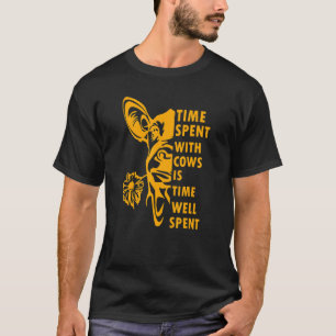 Camiseta tempo passado com vacas é tempo bem gasto