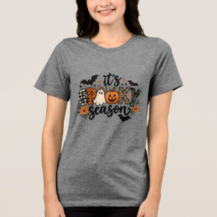 Camiseta Temporada Assustadora Abóbora de Halloween Fantasm