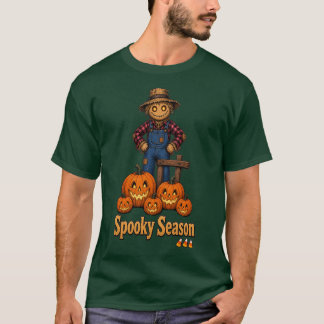 Camiseta Temporada Assustadora Espantalho/Jack-O-Lantern