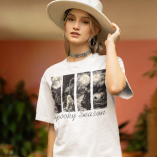 Camiseta Temporada Assustadora Fantasma de Halloween Abóbor