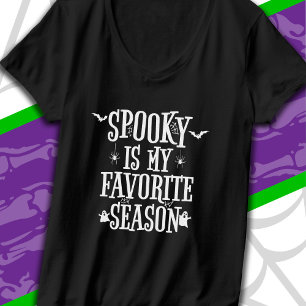 Camiseta Temporada Assustadora Fantasmas Morcegos Aranhas F