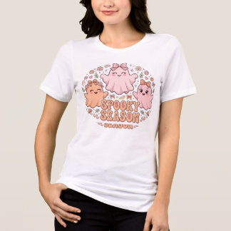 Camiseta Temporada Assustadora - Fantasmas Rosa Fofo de Hal