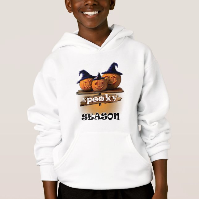 Camiseta temporada assustadora Feliz Halloween  (Frente)