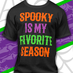Camiseta Temporada Assustadora Feliz Halloween Divertido Ha