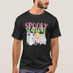 Camiseta Temporada Assustadora Feliz Halloween Fofo