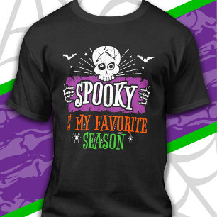 Camiseta Temporada Assustadora Morcegos de Esqueleto Assust
